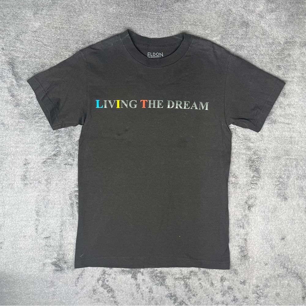 Living the Dream (LIT) Positive Attitude Graphic Tee – Minimalist Text Shirt